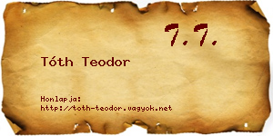 Tóth Teodor névjegykártya