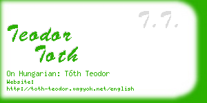 teodor toth business card